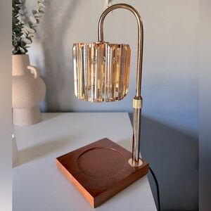 💥SOLD💥 Elegant Crystal Rose Gold Candle Warmer Lamp
